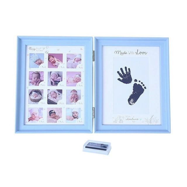Trayknick Infant Baby Handprint Footprint First Year Picture DIY Family Memory Photo Frame