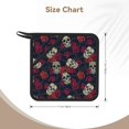 thumbnail image 3 of Sikiie Roses Skulls Pot Holders Kitchen Insulation Mats Heat Resistant Pot-Holder Oven Anti-Scald Pads for Cooking Baking, 7.1*7.1inch, 3 of 8