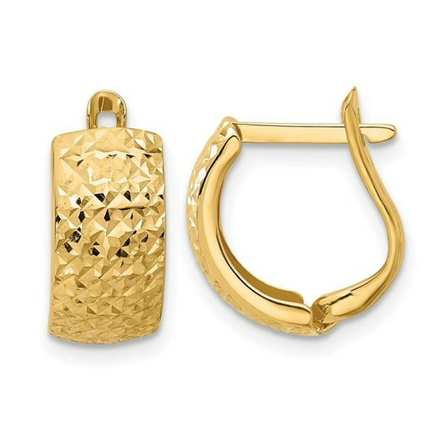 Boucles d'Oreilles Omega en Or Jaune 14K
