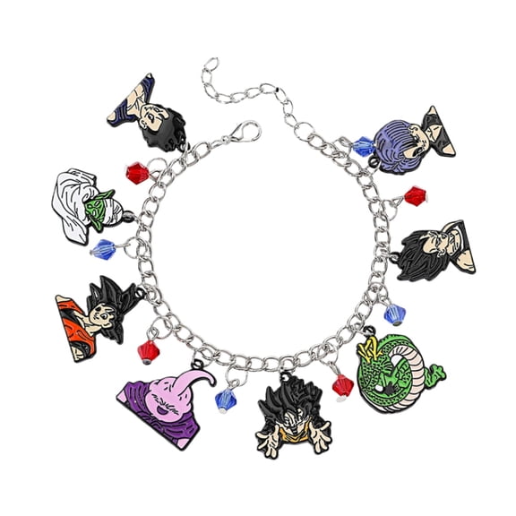 2.17" Dragon Anime Ball Charm Bracelet Jewelry - Family Cartoon Charm Bracelet Gifts for Women Girl - Ages 3 