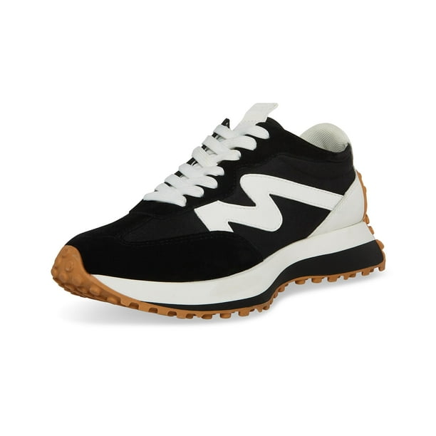 Zapatillas Steve Madden Campo para mujer en blanco y negro, talla 8