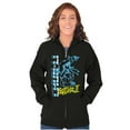 thumbnail image 4 of Street Fighter 90s Gamer Chun-Li Unisex Plus Size Zip Hoodie Brisco Brands 4X, 4 of 6