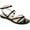 Black, variant on Journee Womens Serissa Multi Strap Flat Sandals