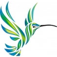 thumbnail image 2 of Humming-bird Vector Wall Decal by Wallmonkeys Peel and Stick Graphic (24 in W x 23 in H) WM272127, 2 of 4