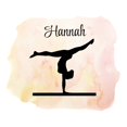 thumbnail image 2 of Personalized Sports Wall Decals for Gym - Balance Beam Never Give Up Wall Sticker Decal With Easy Installation Instructions Custom Name Sticker - Size: 20 In x 16 In, 2 of 5