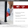 thumbnail image 2 of Stylish 17 ¼" Ht Single Handle Matte Black & Silver Pull Down Kitchen Faucet K-141NS, 2 of 11
