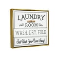 thumbnail image 4 of Stupell Industries Wash Cares Away Laundry Typography Painting Gold Floater Framed Canvas Art Print Wall Art, 21 x 17, 4 of 10