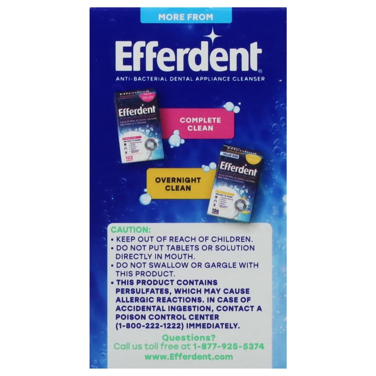 Efferdent Retainer & Denture Cleaner Tablets, Minty Fresh, 44 Count photo 8