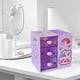 thumbnail image 4 of Joyero compacto con cajón para maquillaje, ideal para el dormitorio y el escritorio. Violeta, 4 of 5