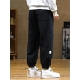thumbnail image 3 of Spring Autumn Fashion Letter Harem Pants Men Hip Hop Streetwear Black Grey Loose Sweatpants Men Joggers Plus Size Baggy Trousers, 3 of 6