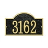 Personalized Whitehall Products Fast & Easy Arch House Numbers Plaque in Black/Gold