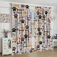 thumbnail image 4 of Dog Paw Printed Curtains, Kids Cartoon Rainbow Dog Paw and Bone Window Curtains for Kids Living Room Bedroom Blackout Curtains 42x63 Inch, 4 of 6