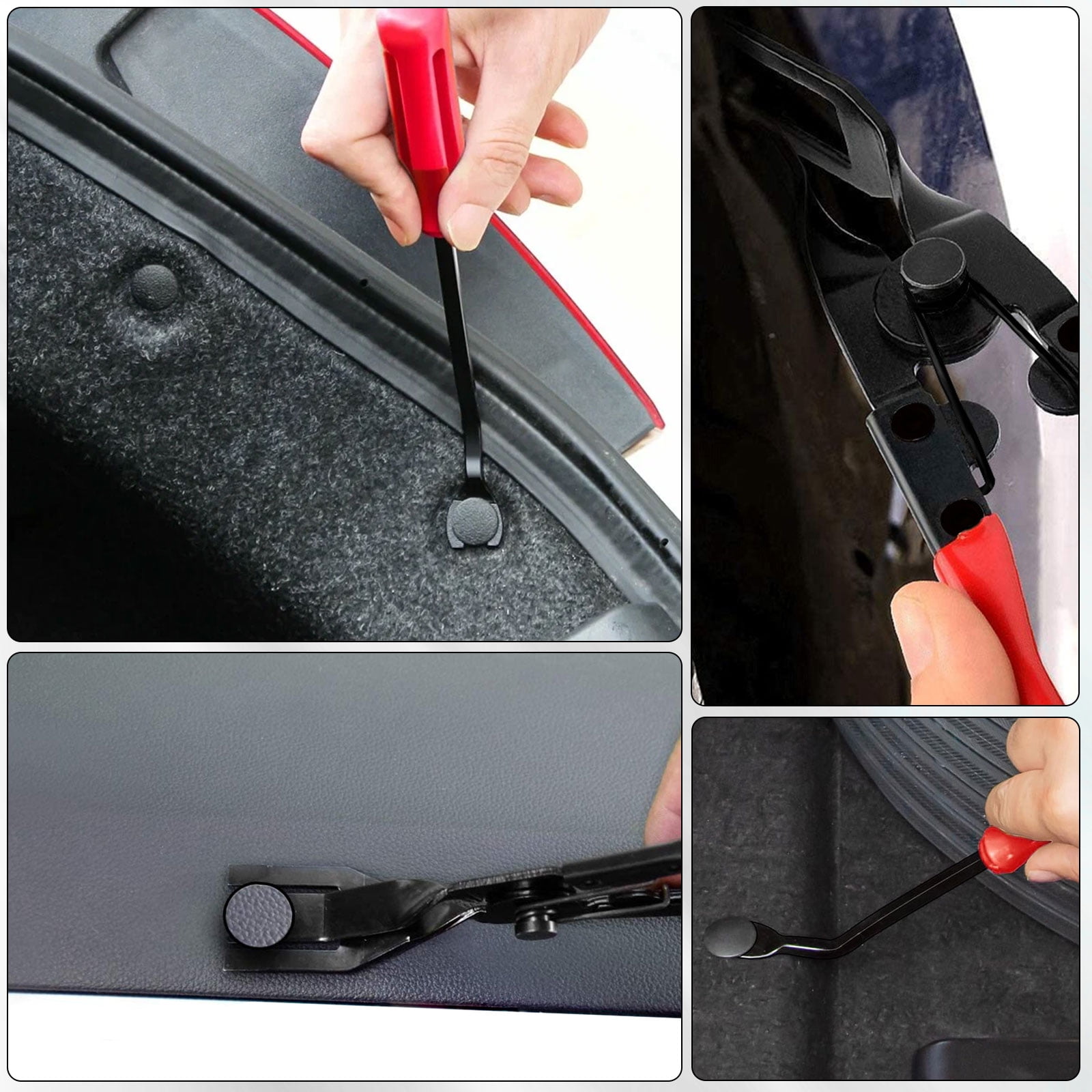 8Pcs Auto Trim Removal Tool Kit Car Clip Pry Tool with Storage Bag Trim Rivet Puller Pliers Kit for Automotive Door Panel Upholstery