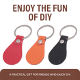 thumbnail image 4 of 30Pcs Leather Keychain PU Key Fobs with Rivets and Ring Sublimation Blanks, 4 of 9