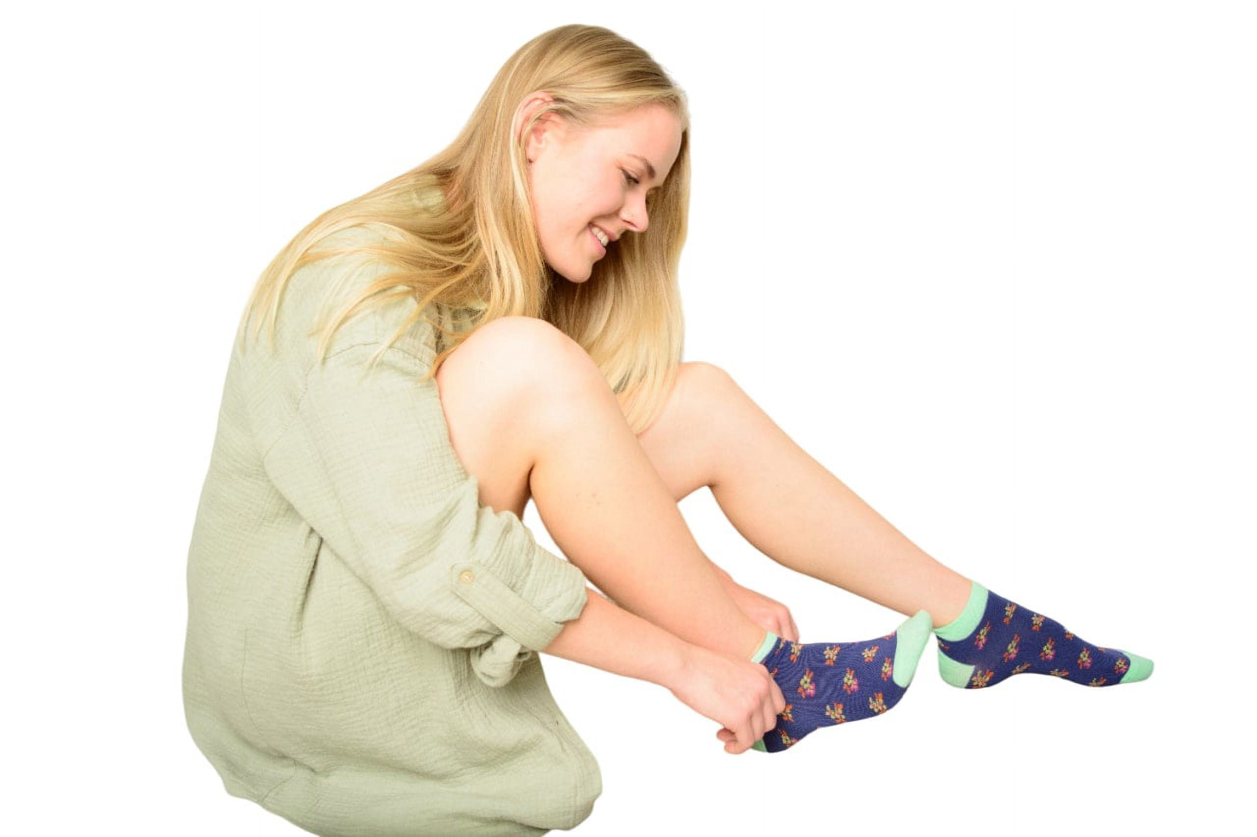 Floral Pattern Ankle Low Cut 1-pair Pack & 4-pair Pack Cotton Socks
