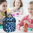 thumbnail image 6 of Blue Leopard Print Lunch Box - Insulated Lunch Bags for MenWomenWomenMen Detachable Handle Lunchbox Meal Tote Bag, 6 of 7
