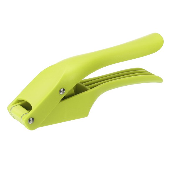 Garlic Press, 7.5 Inch Stainless Steel Garlic Slicer Crusher Tool Kitchen Utensil, Green