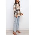 thumbnail image 3 of XINQIHANG Womens Casual Plaid Shacket Button Down Long Sleeve Shirt, 3 of 5