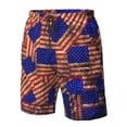 thumbnail image 4 of Fotbe Vintage USA Flag Trajes de Baño Estampados para Hombre, Shorts de Verano de Secado Rápido, Ropa de Playa, Bañadores-X-Large, 4 of 6