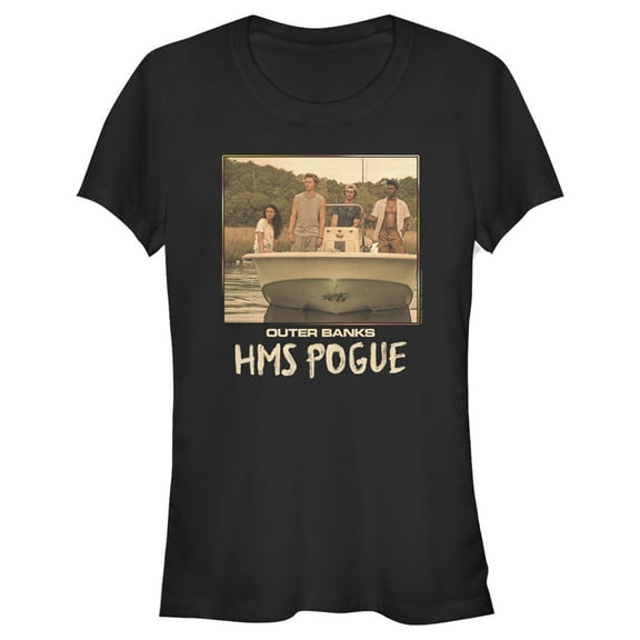 Junior's Outer Banks HMS Pogue Graphic Tee Black Medium