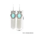 thumbnail image 2 of EOEMY Women Vintage Fashion Bohemian Boho Multi-Color Beads Dangle Alloy Drop Earring-3362, 2 of 2