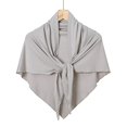 thumbnail image 2 of LEKODE Women Triangle Knit Shawl Wrap with Pull Through Loop, Versatile Poncho Cover Up for Office Wedding Evening Daily Wear Light Ashy One Size, 2 of 5
