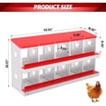 thumbnail image 2 of Ourlova EastVita 10-Compartment Metal Chicken Nesting Boxes with Perch and Secure Lid, Versatile Wall Mount, 2 of 7