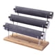 thumbnail image 1 of Soporte vertical para pulseras con base de madera, organizador de pulseras y coleteros. 3 nivel, 1 of 9