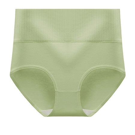 Summer Savings  High Waist Panties  Seamless Underwear  Soft Material  Breathable  for Workout  Comfortable  Daily Wear  Womens Plus Size Summer Tops | Green L  Sopatenor