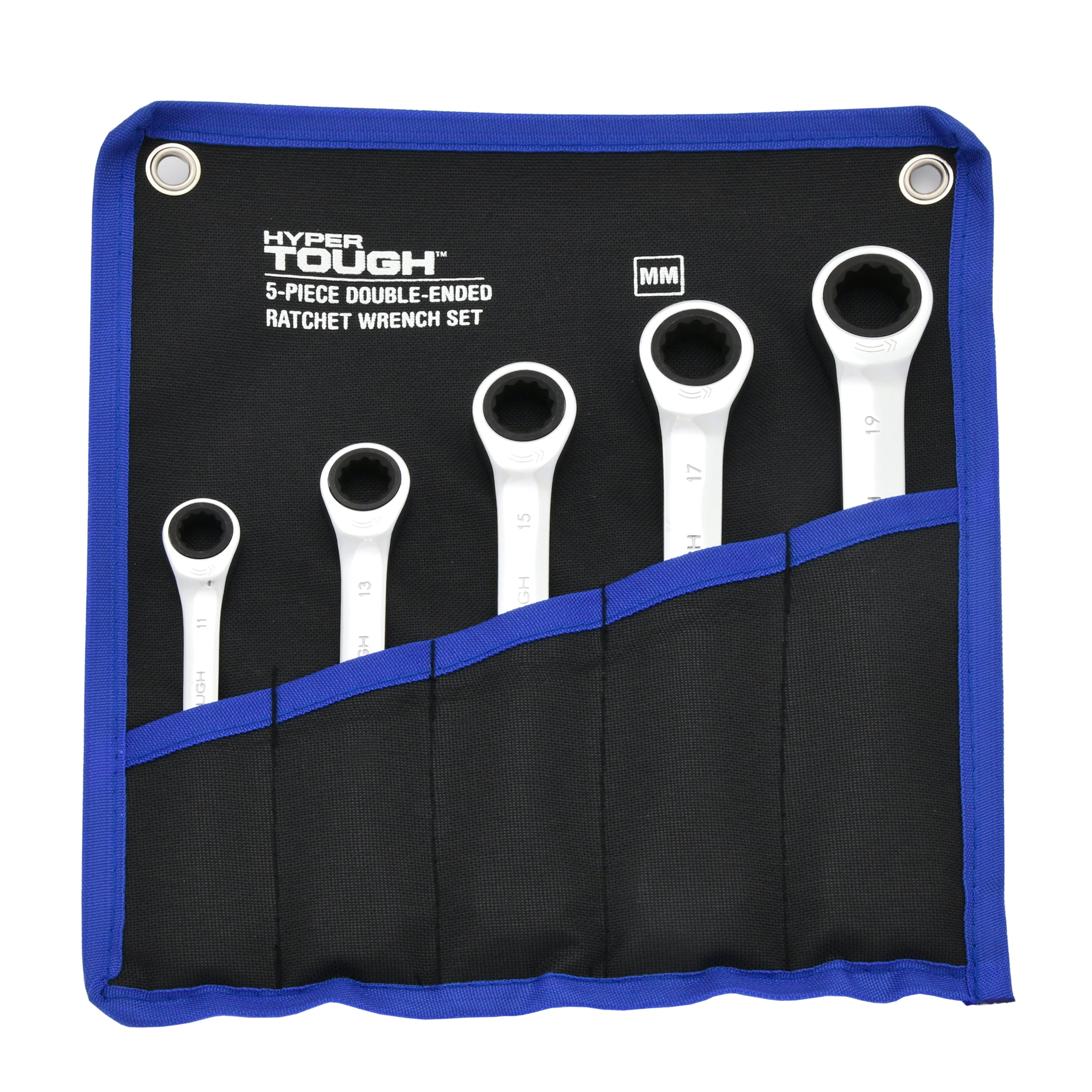 Hyper Tough 5-Piece Metric Double End Ratchet Wrench Tool Set, Hand Tools