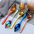 thumbnail image 2 of ENJOYW Stainless Steel Long Handle Duck Mouth Sauce Spoon Scoop Tableware Cooking Tool Spoon, 2 of 7
