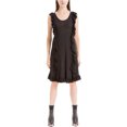 thumbnail image 1 of Max Studio London Womens Ruffled Sweater Dress, Black, Small, 1 of 1