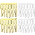 thumbnail image 3 of Comb Wide Tooth 4pcs Teeth Hair Combs Metal French Hair Side Combs Decorative Combs Hair Clips Bridal Wedding Veil Hair Combs for Hair Accessories Women Girls Metal Comb, 3 of 5