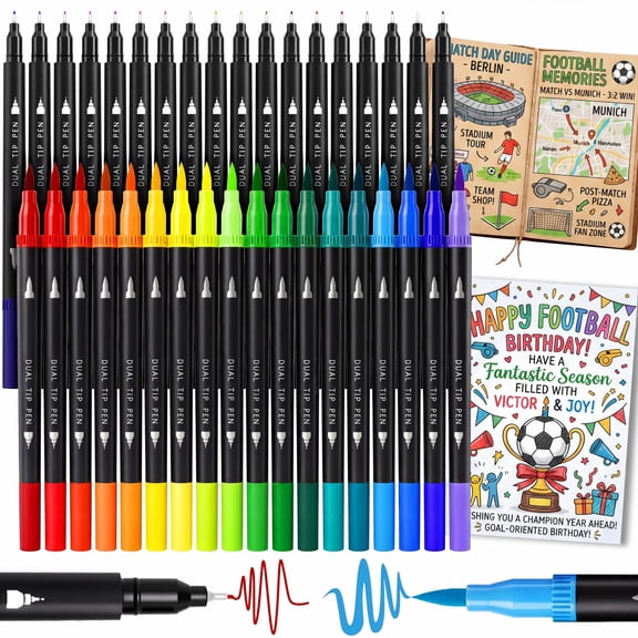 Rongyman Dual Tip Brush Markers, 36 Colors Art Pens, Easter Basket Stuffers Gift for Adults & Student, Coloring Books Art Supplies