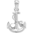 thumbnail image 4 of Sterling Silver Polished Moveable 3D Anchor W/Propeller Pendant(Length 32.45) - Jbsp, 4 of 5