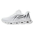 thumbnail image 2 of Mepaouo Mens Air Running Shoes Walking Blade Fashion Sneakers Lace up Trainer Work Shoes(White,10.5), 2 of 7