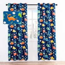 Anjee Kids Blackout Curtains, Darkening Curtains to Improve Sleep, Grommet Top for Easy Install, for Kids Bedroom, Dinosaur Prints 2 Panels (52"x84")