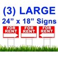 thumbnail image 2 of For Rent Yard Sign Kit - Rental Property - (1) 24" x 18" Yard Sign (2) Directional Left Right Arrow and 3 Metal Stands, 2 of 5