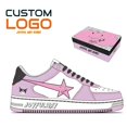thumbnail image 1 of Zapatillas bajas personalizadas de diseñador baped para mujer, zapatos para caminar para jóvenes, logotipo personalizado, zapatillas de deporte informales con dibujos animados para mujer, 1 of 3