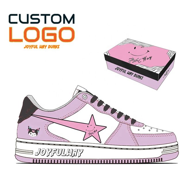 Zapatillas bajas personalizadas de diseñador baped para mujer, zapatos para caminar para jóvenes, logotipo personalizado, zapatillas de deporte informales con dibujos animados para mujer
