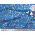 thumbnail image 3 of Soimoi Modal Satin Fabric Dot,Leaves & Floral Decor Fabric Printed Yard 42 Inch Wide, 3 of 3