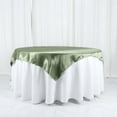 thumbnail image 6 of Efavormart 60" SATIN Square Tablecloth Overlay For Wedding Catering Party Table Top Decorations Eucalyptus Sage Green, 6 of 11