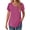 Purple, variant on MOSHU V-Neck T-shirts for Women Petal Sleeve Tunic Tops Summer Casual Womens Shirts
