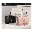 thumbnail image 5 of CHAO Bolso de mensajero para mujer, bolso de hombro a la moda, bolso de cadena, bolso tejido con cadena portátil a la moda, color blanco, 5 of 5