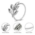 thumbnail image 4 of 8PCS Leaf Napkin Rings Metal Silver Napkin Holder Table Napkin Rings for Dinning Table Parties Everyday, 4 of 5