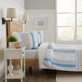 thumbnail image 2 of Great Bay Home Intricate Patchwork Design Reversible Reversible Quilt Set With Shams  (Twin, Blue / Taupe), 2 of 7