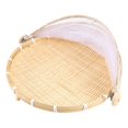 thumbnail image 1 of Cesta de malla tejida a mano para almacenar alimentos, frutas, verduras, pan, atmósfera sencilla, para picnic al aire libre, 1 of 8