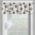 thumbnail image 2 of Ambesonne Bee Valance Pack of 2, Sunflowers and Funny Bees, 54"X12", Dark Blue Ruby Mustard, 2 of 5