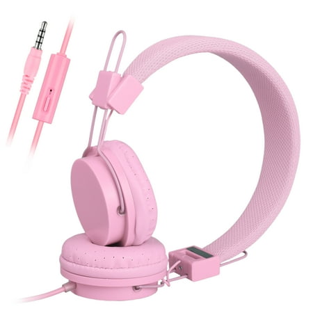 Ipod Video Headset Over the Ear Wired Kids Children Headphones on Ear Foldable Headsets for Cell Phones iPad iPod Tablets PC Laptops MP3 Listening Sessions ()
