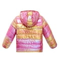 thumbnail image 5 of Aideaone Girls Puffer Jacket Packable Lightweight Down-Alternative Hooded Winter Coat Shiny Outerwear for Kids 4-12Years, 5 of 9